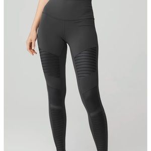 Alo Yoga High-Waist Moto Legging, Grey, Size M